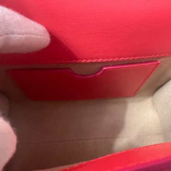 NWT BALMAIN 1945 Soft Mini Quilted Leather Shoulder Bag in Coral - Picture 10 of 11